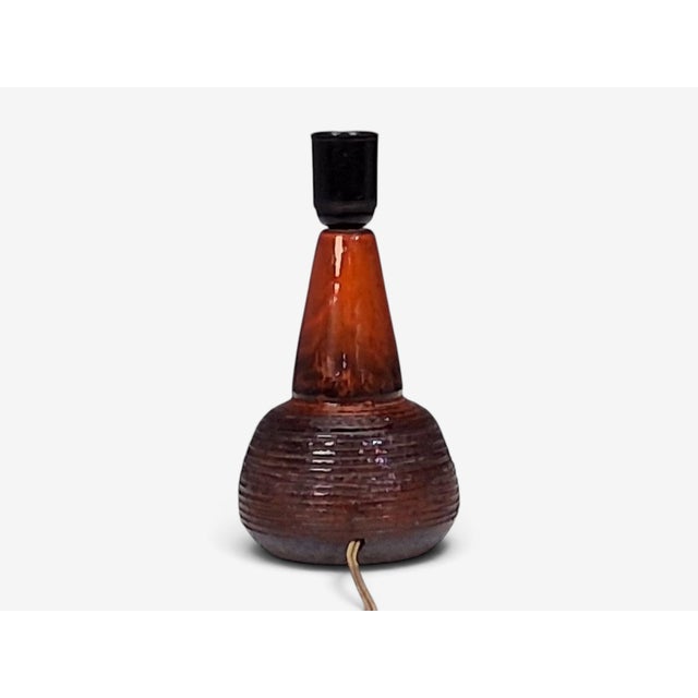 1970s 1970s Danish Mid-Century Modern, Orange-Red Glazed Stoneware For Sale - Image 5 of 10