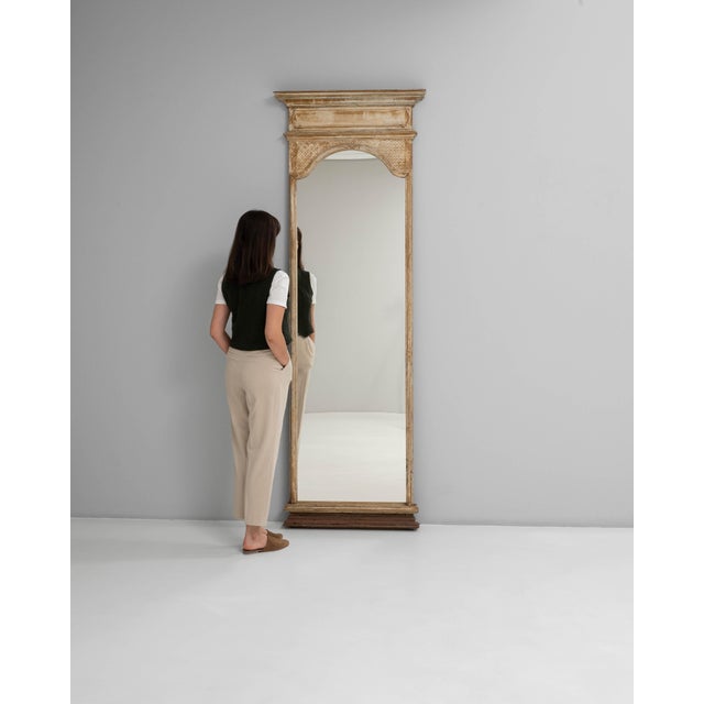 19th Century French Gustavian Floor Mirror with Arched Crest For Sale - Image 17 of 18