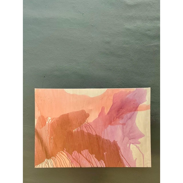 This monumental vintage abstract expressionist painting is a commanding example of expressive modern art, defined by its...