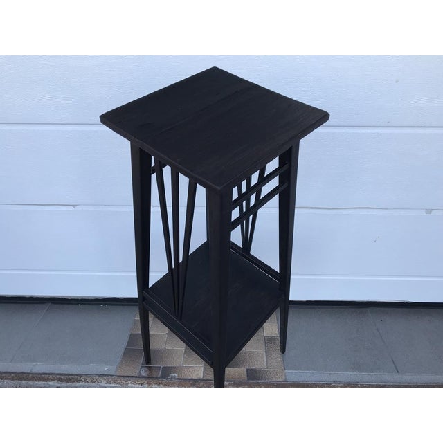 Art Deco Oak Table with Flower Shelves, 1940s For Sale - Image 12 of 18