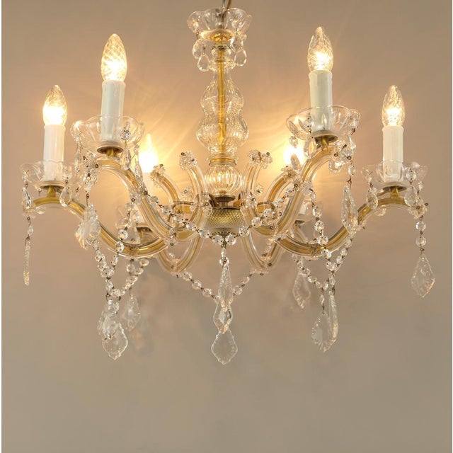 Crystal Glass Chandelier, Germany, 1970s For Sale - Image 11 of 18
