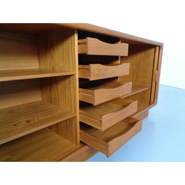 Large Teak Tambour Sideboard from Dyrlund, 1960s For Sale - Image 11 of 17