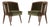 Harold Schwartz Lounge Chairs in Olive Velvet, C. 1950s For Sale