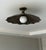 Black Antique Brass Semi Flush Mount Light Fixture, Handmade Unique Design Ceiling Light For Sale - Image 6 of 13