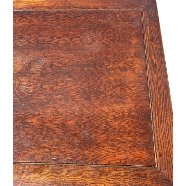Early 20th Century Jacobean Revival Carved Oak Draw-Leaf Dining Table For Sale - Image 11 of 12