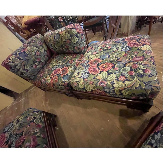 Brown Mid 20th Century Ficks Reed Bamboo Rattan Modular Sectional Corner Chairs Chaise Couch Set For Sale - Image 8 of 12