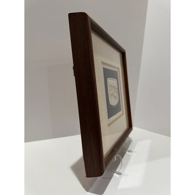 1970s Haku Maki Signed Limited Edition Japanese Embossed Woodblock Print “Collection-2” For Sale In Atlanta - Image 6 of 8