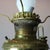 Brass Antique Arts & Crafts Wrought Iron Table Lamp & Hand Painted Shade, C1910 For Sale - Image 8 of 15