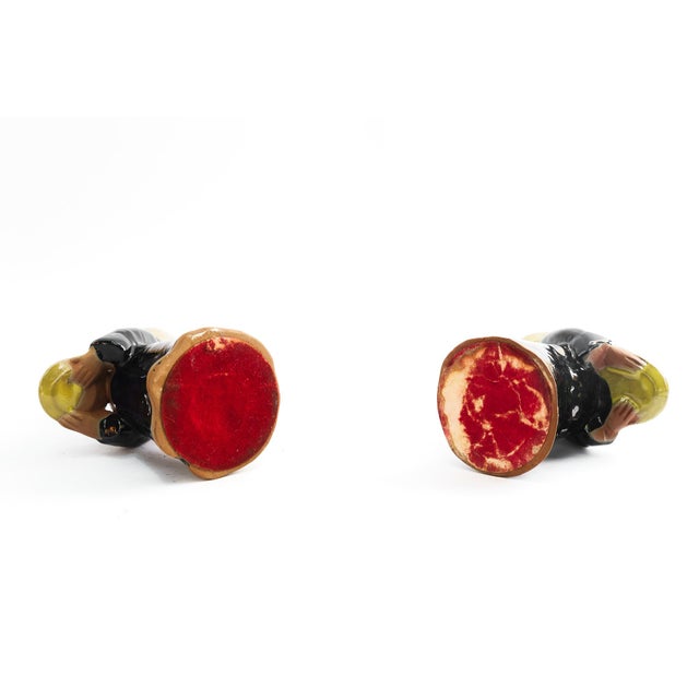 Black Ceramic Figurine Angel Candleholders, Vienna, 1950s, Set of 2 For Sale - Image 8 of 9