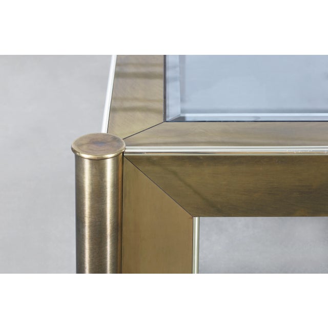 Vintage Brass and Glass Coffee Table Attributed to Mastercraft For Sale - Image 11 of 14