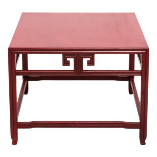 Michael Taylor for Baker Far East Red Occasional Table For Sale