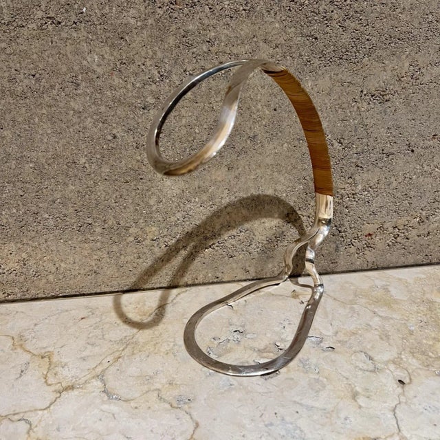 Sculptural Silver Plate Wine Holder by Eisenberg Lozano, 1960s For Sale - Image 9 of 9