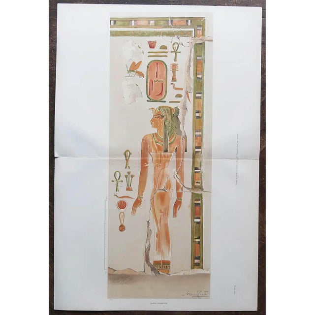 After Howard Carter, Ancient Egyptian Wall Decoration Illustrations, 1896, Lithographs, Set of 3 For Sale - Image 3 of 5
