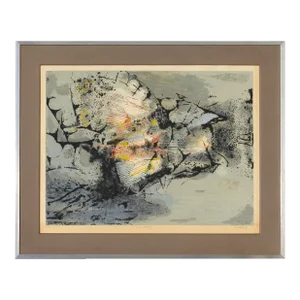 "Poor Butterfly" - Mid Century Modern Abstract Serigraph by Mil Lubroth
