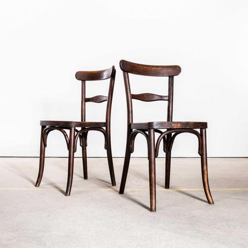Single Tapered Bar Back Dining Chairs from Thonet, 1940s, Set of 2 For Sale - Image 10 of 10