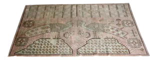 Peacock Design Antique Samarkand Rug 8'6'' X 4'10''
