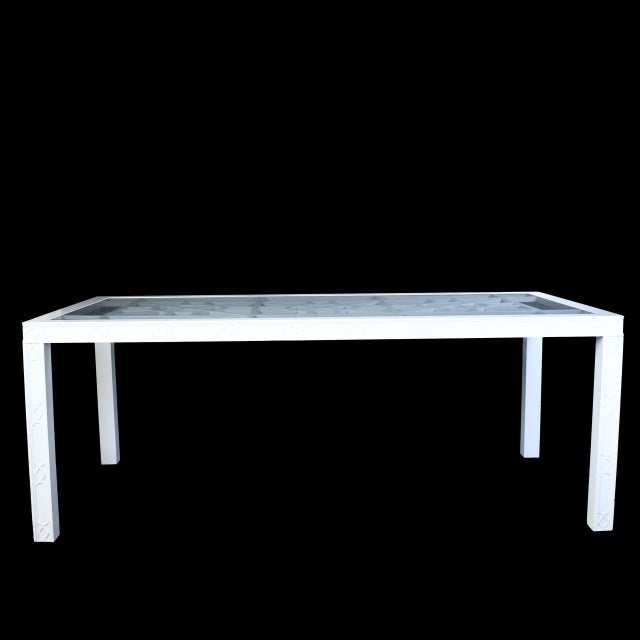 Hollywood Regency Late 20th Century Large Hollywood Regency Fretwork Dining Table For Sale - Image 3 of 8