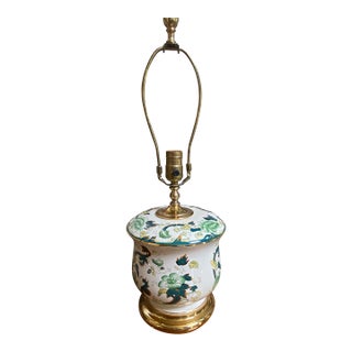 1980s Wedgewood Waterford Floral Lamp For Sale