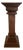 Antique Wooden Carved Column Pedestal Plant Stand For Sale