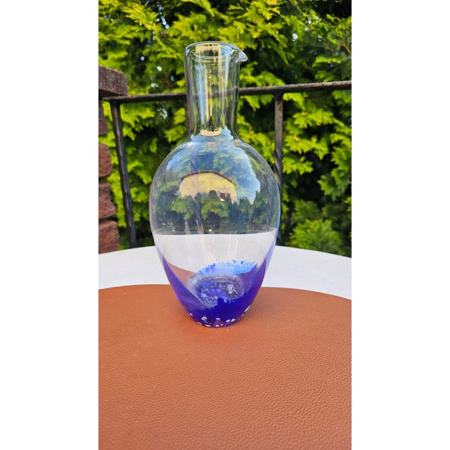 Blue Glass Capella Series Carafe by Maud Gjeruldsen Bugge for Hadeland Glassverk, 1990s For Sale - Image 8 of 8