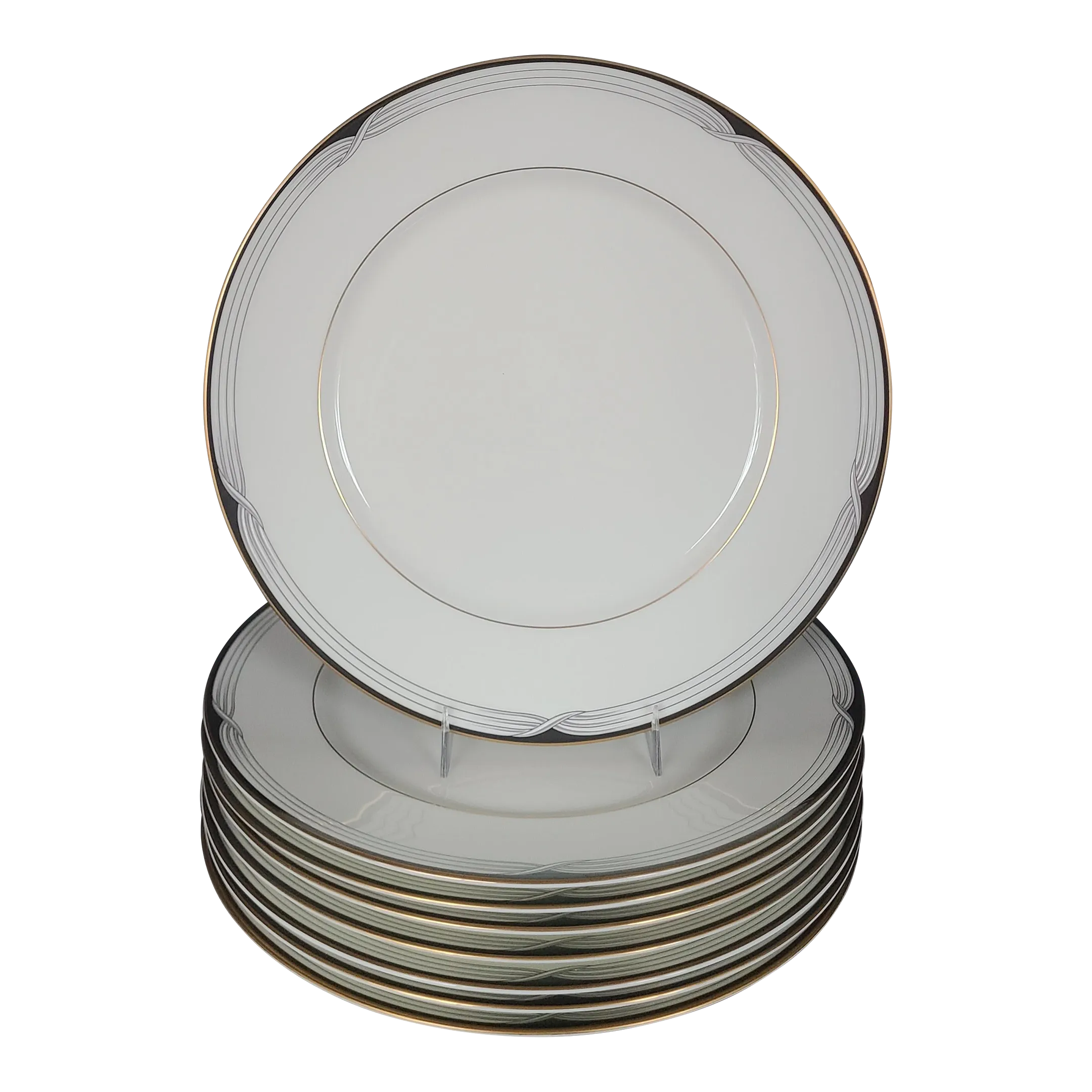 1990s Lenox Erica Dinner Plates - Set of 8 | Chairish