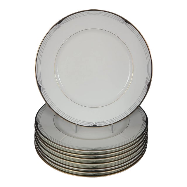 1990s Lenox Erica Dinner Plates - Set of 8 For Sale