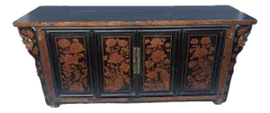 Antique Chinese Enchanted Garden Coffer,C.1850