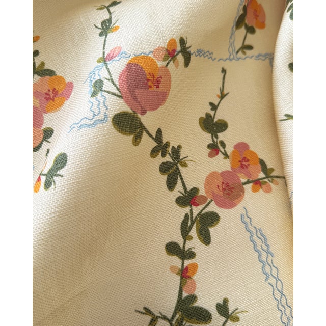 Medium weight 100% linen. Inspired by flowers of a Japanese quince bush in Lizzet's garden, the design was initially hand...
