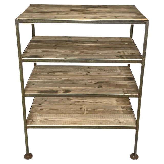 Vintage Industrial Shelf Rack For Sale