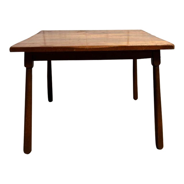 Early 20th Century Style Folk Art Style Mahogany Side Table For Sale