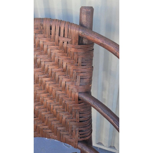 Old Hickory Barrel Back Side Chair For Sale - Image 4 of 10