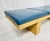 1980s Modernist Platform Bench With Blue Leather Cushions, Custom La Design For Sale - Image 15 of 18