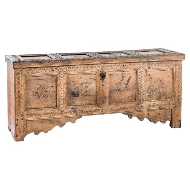 Antique German Wooden Trunk Chairish