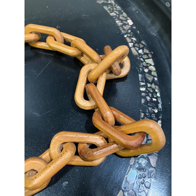 Mid-Century Hand-Carved Wooden Chain-Link Game For Sale In Chicago - Image 6 of 10