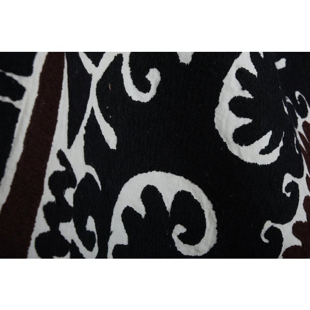 Vintage Uzbek Suzani - Wall Decor For Sale - Image 4 of 10