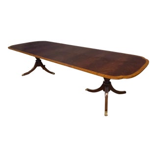 Leighton Hall Mahogany Scallop Cornered Dining Table - Showroom Sample For Sale