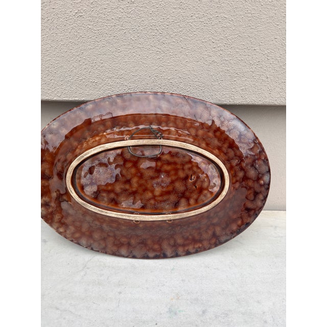 19th Century Majolica Palissy Fishs Wall Platter For Sale - Image 10 of 10