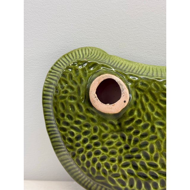 Vintage Marcia of California Sculptural Green Ashtray For Sale - Image 10 of 11