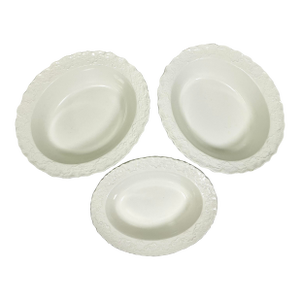 1989 Vintage English Americana Wedgwood for Ralph Lauren Le Blanc Claire Serving Bowls - Set of 3