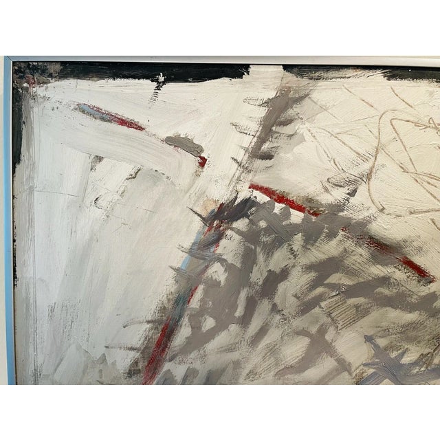 California Mix Media Two Impressionist Abstract Signed Oil on Panel For Sale - Image 12 of 17