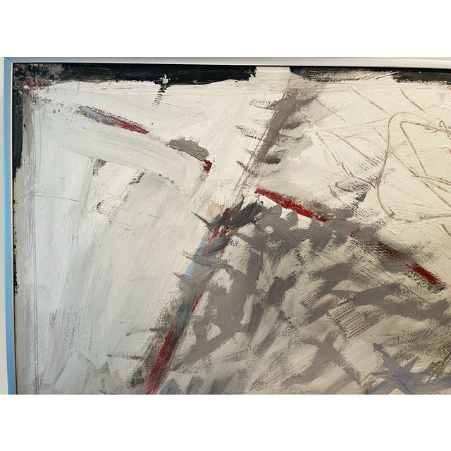 Mix Media Street Abstract Impressionist California Signed Oil on Panel, Framed Paintings For Sale - Image 12 of 17