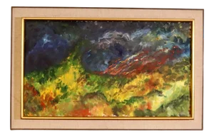 C. William, The Fire, 1974, Oil on Canvas, Framed