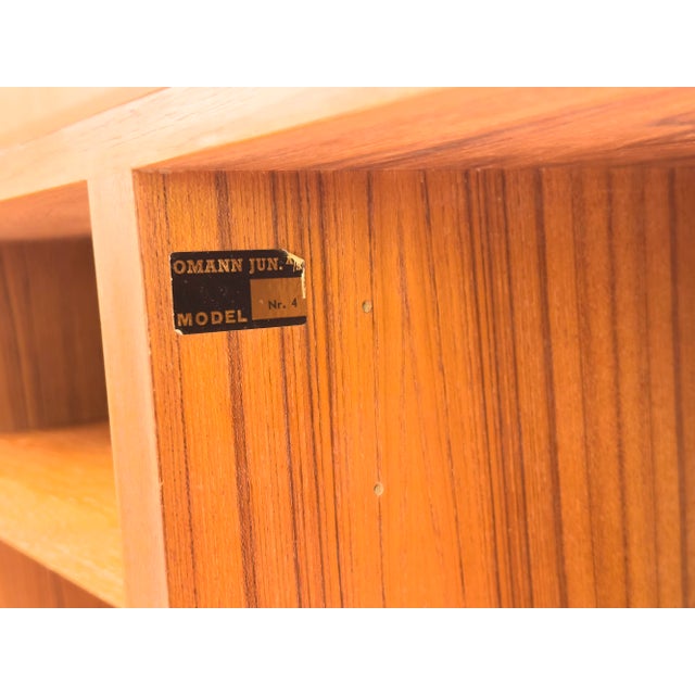 Wood Vintage Teak Bookcase with Desk from Omann Jun, 1960s For Sale - Image 7 of 18
