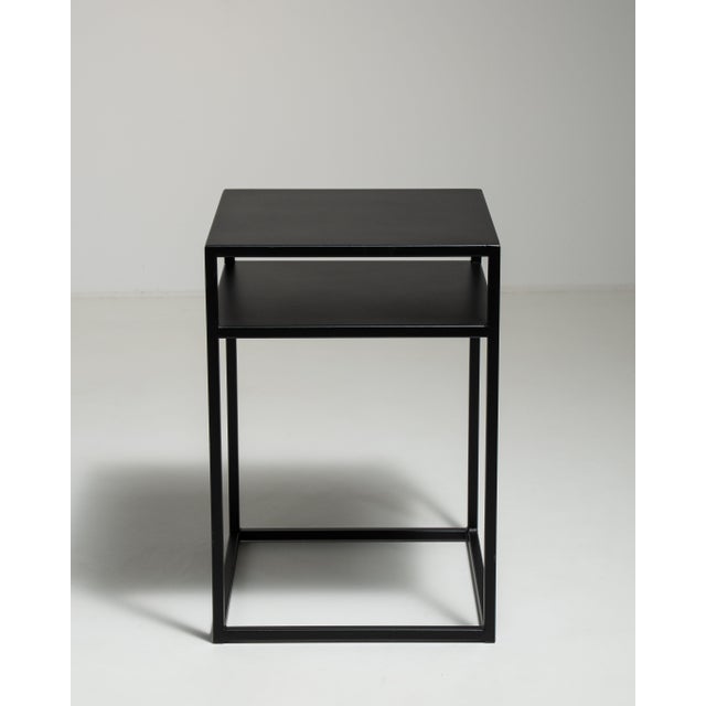 Early 21st Century Poland Black Wood Side Table For Sale - Image 11 of 15