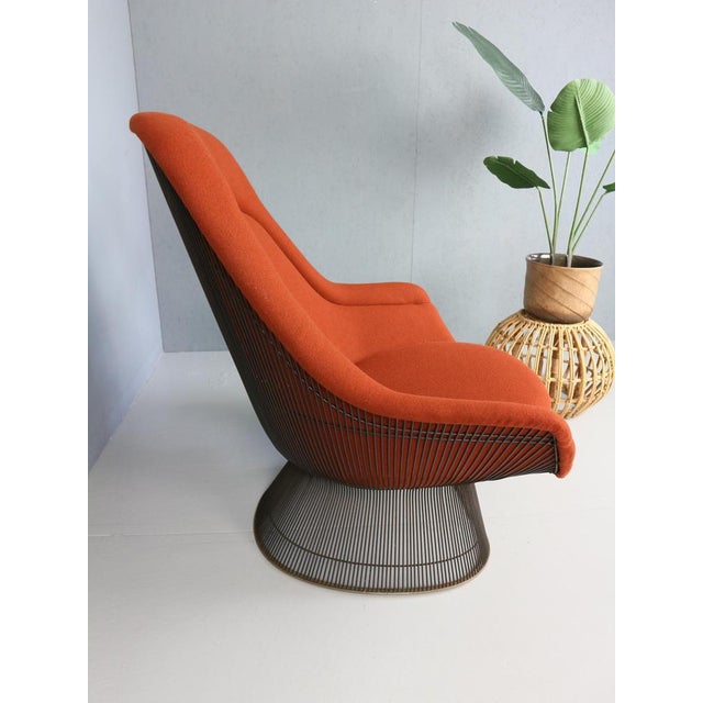 Early Bronze and Rust Red Lounge Chair by Warren Platner for Knoll, 1960s For Sale - Image 12 of 18