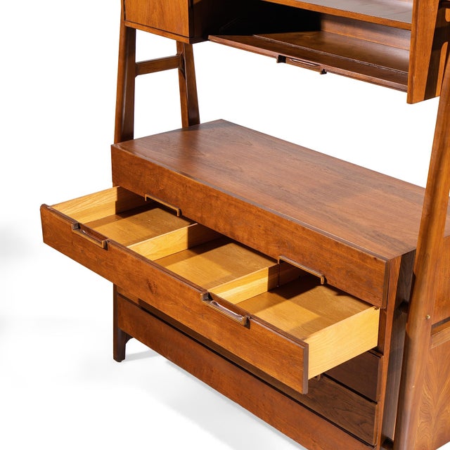 Silvio Cavatorta Mid Century Italian Mahogany Cabinet Bookcase For Sale - Image 9 of 10