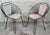 Pair Mid-Century Hoop Chairs with Caned Seat and Back For Sale - Image 17 of 18