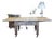 Antique Primitive Pine Farmhouse Extension Table With Concealed Leaves For Sale