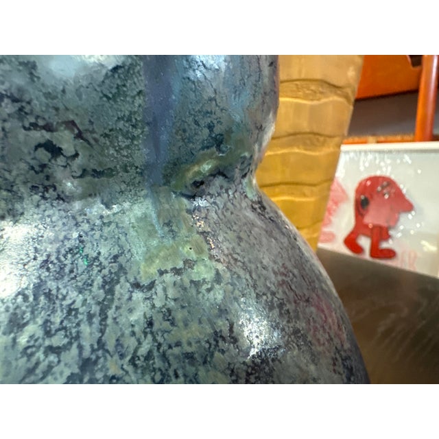 Large Bilobed Ceramic Vase byFelix Gête for CAB, 1920s For Sale - Image 4 of 8