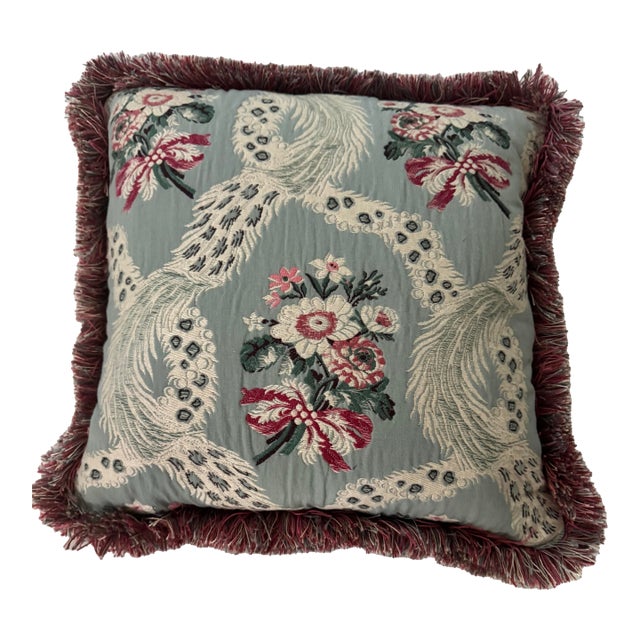Custom Floral With Ribbons Pillow For Sale